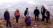 auf dem GS-Startplatz - Blick auf den verpfützten Landeplatz
