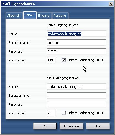 Opera IMAP Mail Einstellungen
