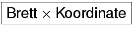 \fbox{$\text{Brett} \times \text{Koordinate}$}