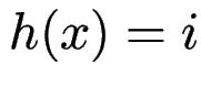 $ h(x)=i$