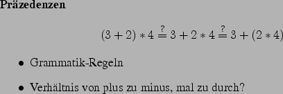 \begin{frame}[fragile,environment=slide]
\frametitle{Statische und dynamische Se...
...gramms)
\par
Operational, Axiomatisch, Denotational
\end{itemize}\par\end{frame}