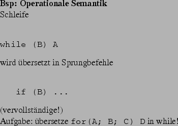 \begin{frame}[fragile,environment=slide]
\frametitle{Denotationale Semantik}
\pa...
...m
\par
ist eine Funktion von Argument nach Resultat
\end{itemize}\par\end{frame}