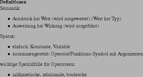 \begin{frame}[fragile,environment=slide]
\frametitle{Syntax von Konstanten}
\par...
...Bloch, Neil Gafter: \emph{Java Puzzlers},
Addison-Wesley, 2005.
\par\end{frame}
