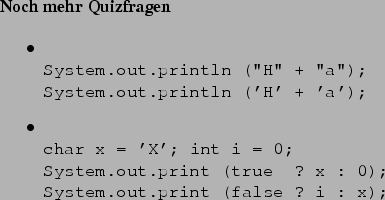 \begin{frame}[fragile,environment=slide]
\frametitle{Blcke}
\par
Folge von (Dek...
...s (C)
\item
an jeder Stelle des Blocks (C++, Java)
\end{itemize}\par\end{frame}