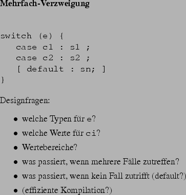 \begin{frame}[fragile,environment=slide]
\frametitle{Kompilation}
\par
ein switc...
... ein Programm!)
\item
Assembler/Bytecode anschauen
\end{itemize}\par\end{frame}