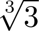 $\sqrt[3]{{3}}$